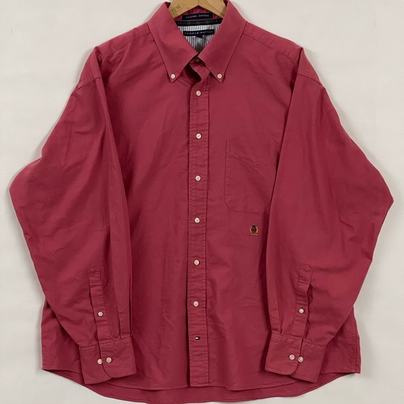 Vintage Tommy Hilfiger Magenta Button Down - Picture 2 of 3